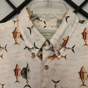 Mens large fishing shirt swordfish